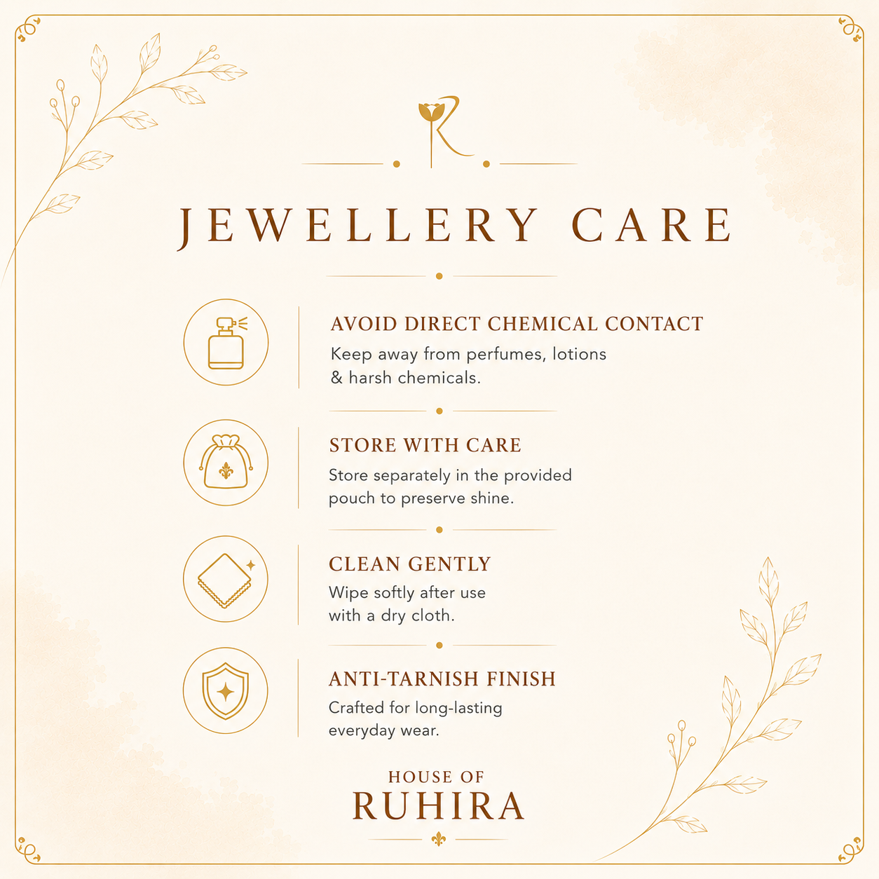 Jewellery Care – House of Ruhira
