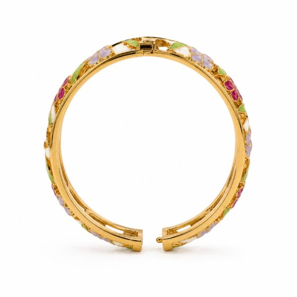Spring Blossom Gold Bangle