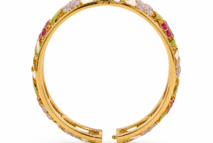 Spring Blossom Gold Bangle