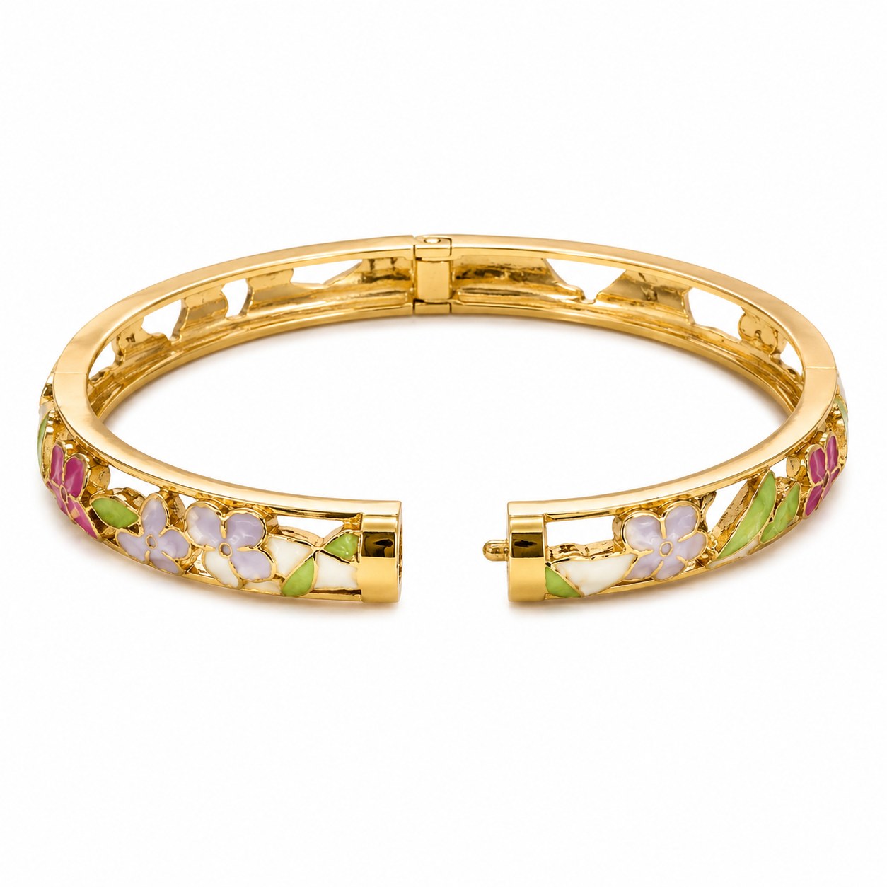 Spring Blossom Gold Bangle